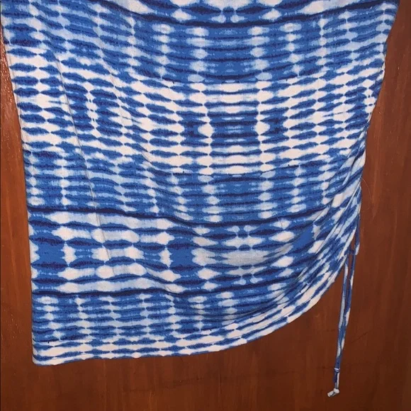 Ruby Rd. Blue Ruched Blouse - Picture 4 of 10